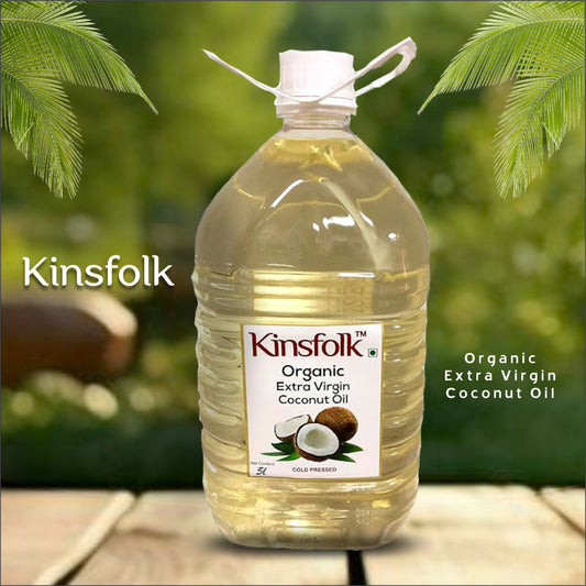 Kinsfolk Organic Extra Virgin Coconut Oil (Cold Pressed) 5 Ltr