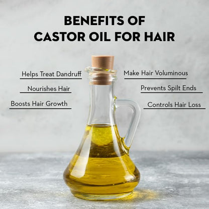 Kinsfolk CASTOR Oil ((100% Pure COLD PRESSED)) For HAIR GROWTH - 2 Ltr PET