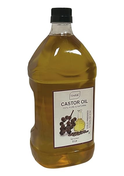 Kinsfolk CASTOR Oil ((100% Pure COLD PRESSED)) For HAIR GROWTH - 2 Ltr PET