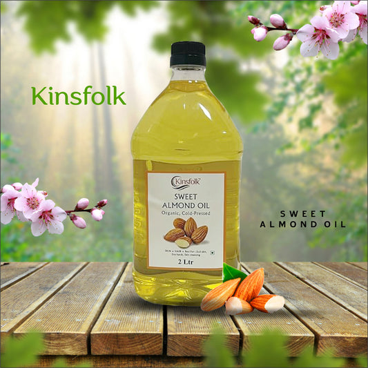 Kinsfolk Pure Cold Pressed Sweet Almond Oil for Hair and Skin - Badam Oil - 2 Ltr